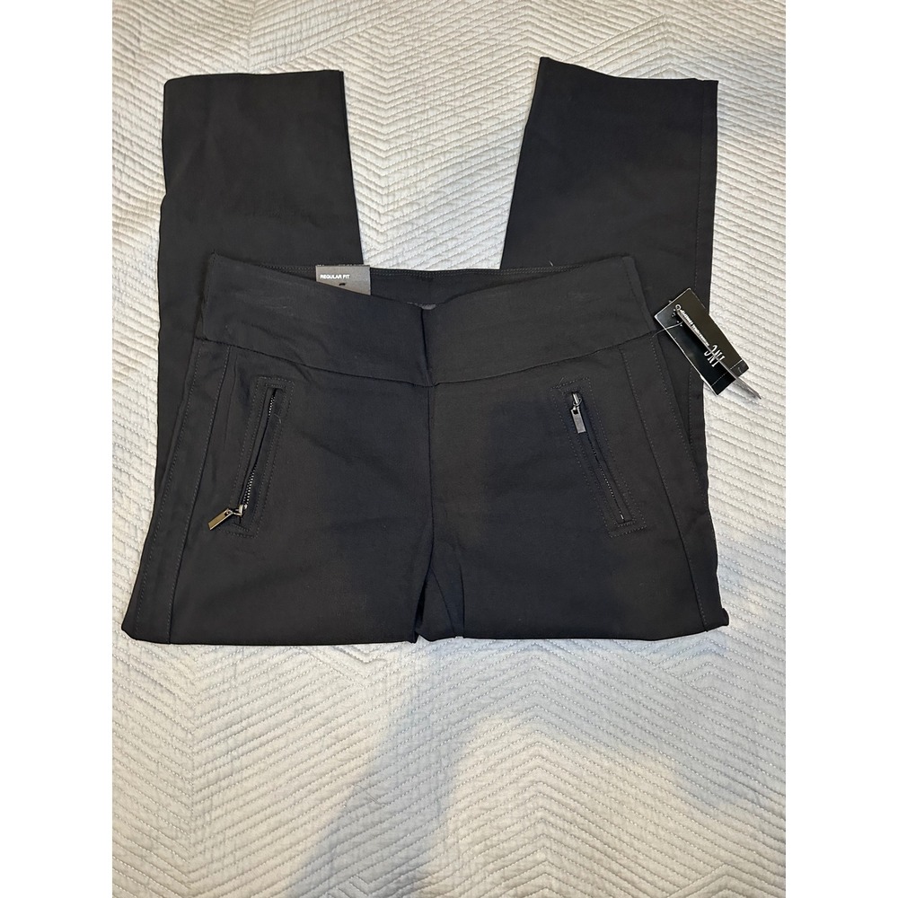 INC International Concepts Women 4P Deep Black Pull On Crop Pants A7K706P485 NEW